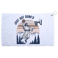 Retro Playing Basketball Funny Christians Grommeted Golf Towel