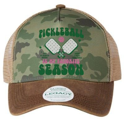 Retro Pickle Ball Is My Favorite Season Legacy Tie Dye Trucker Hat