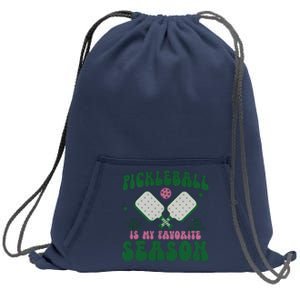 Retro Pickle Ball Is My Favorite Season Sweatshirt Cinch Pack Bag