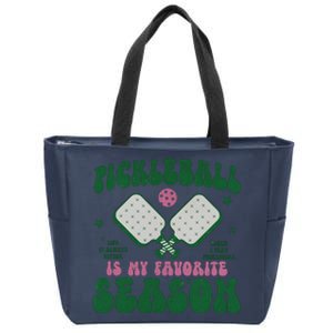 Retro Pickle Ball Is My Favorite Season Zip Tote Bag