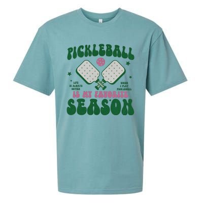 Retro Pickle Ball Is My Favorite Season Sueded Cloud Jersey T-Shirt