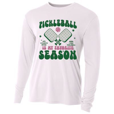 Retro Pickle Ball Is My Favorite Season Cooling Performance Long Sleeve Crew