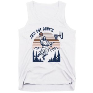 Retro Playing Basketball Funny Christians Tank Top