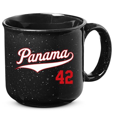Retro Panama Baseball Soccer Futbol Beisbol 42 15oz Campfire Ceramic Mug