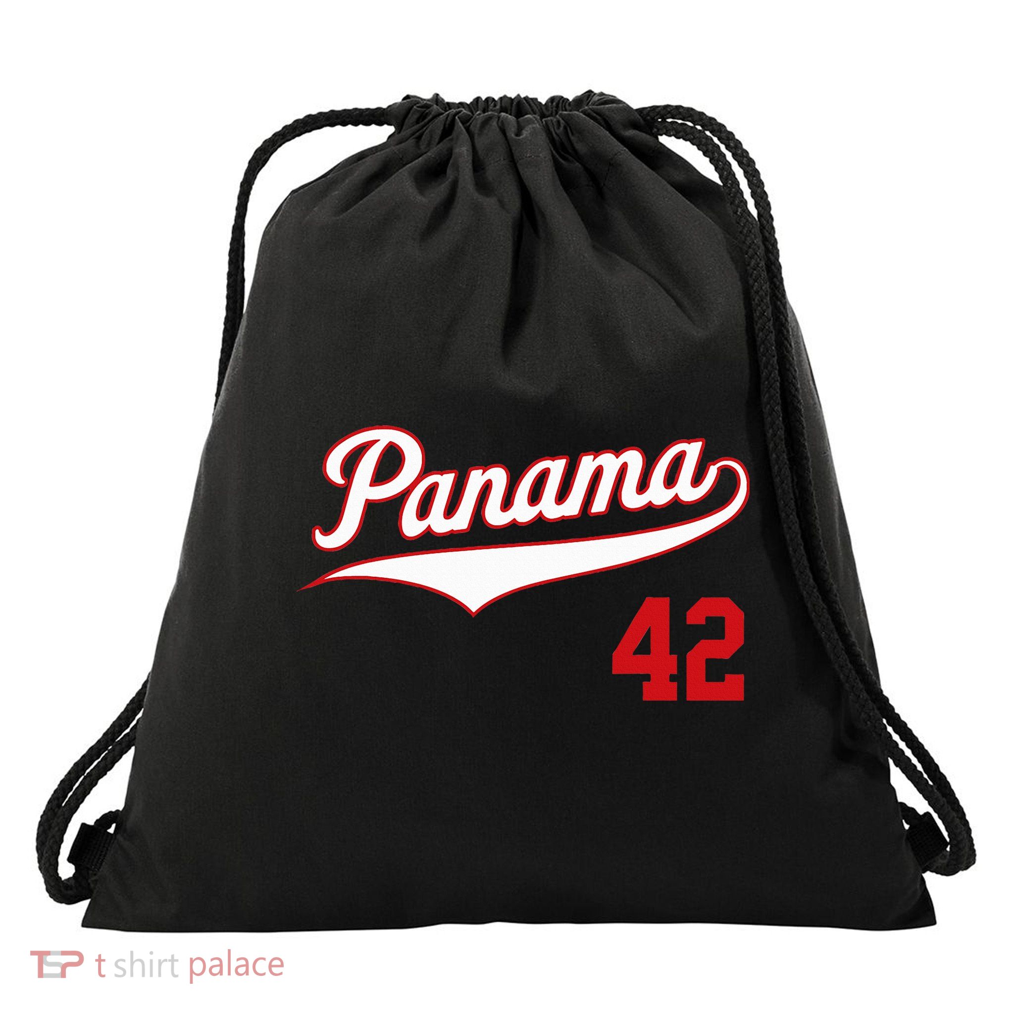 Retro Panama Baseball Soccer Futbol Beisbol 42 Drawstring Bag