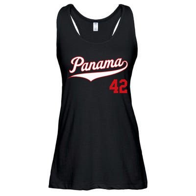 Retro Panama Baseball Soccer Futbol Beisbol 42 Ladies Essential Flowy Tank