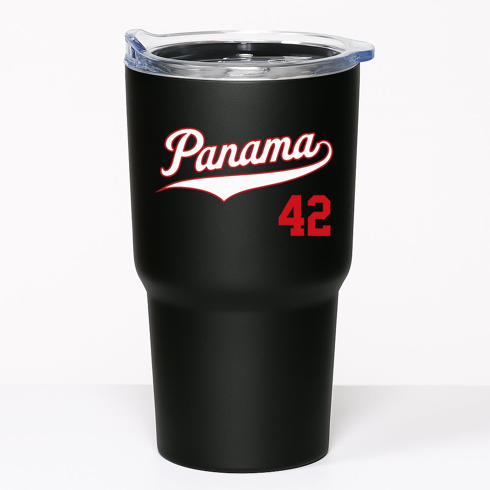 Retro Panama Baseball Soccer Futbol Beisbol 42 Tumbler