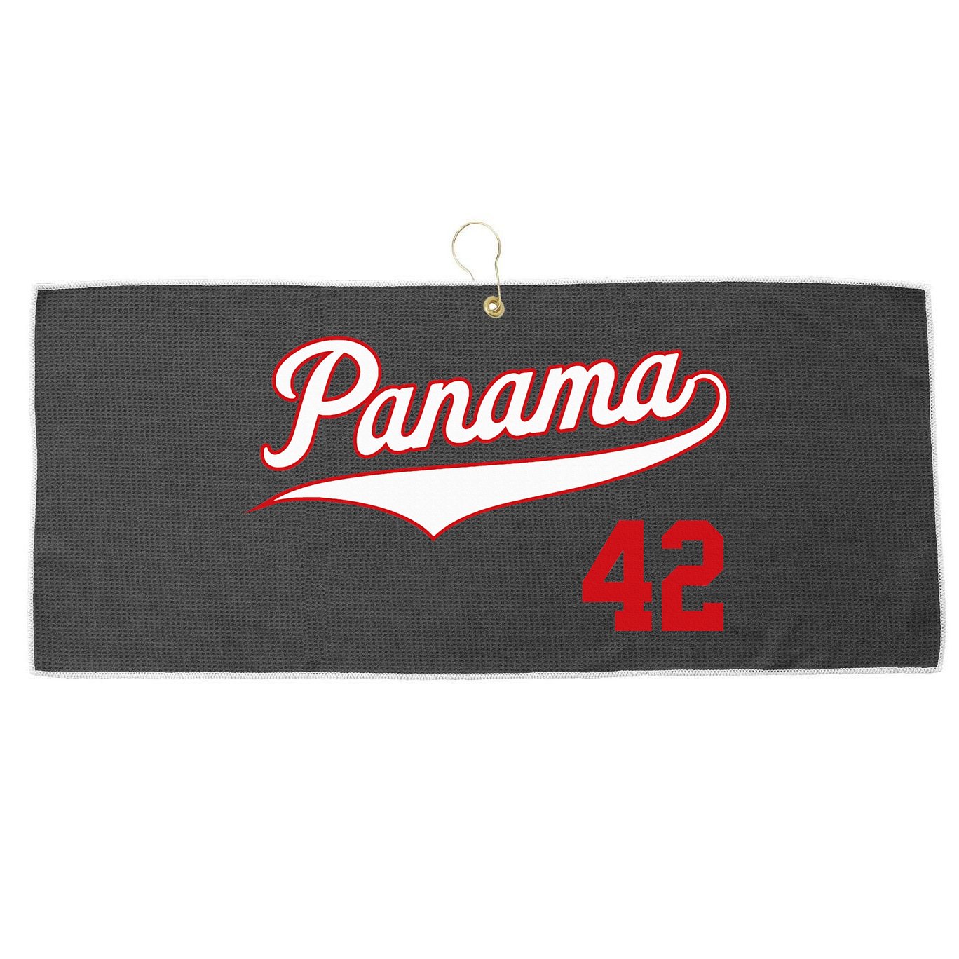 Retro Panama Baseball Soccer Futbol Beisbol 42 Large Microfiber Waffle Golf Towel