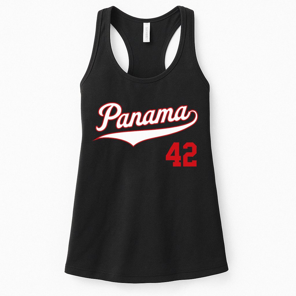 Retro Panama Baseball Soccer Futbol Beisbol 42 Womens Tank Top