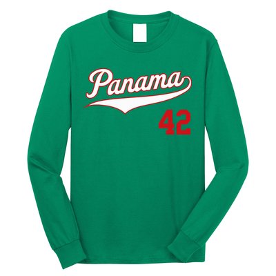 Retro Panama Baseball Soccer Futbol Beisbol 42 Long Sleeve Shirt