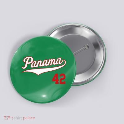 Retro Panama Baseball Soccer Futbol Beisbol 42 Button