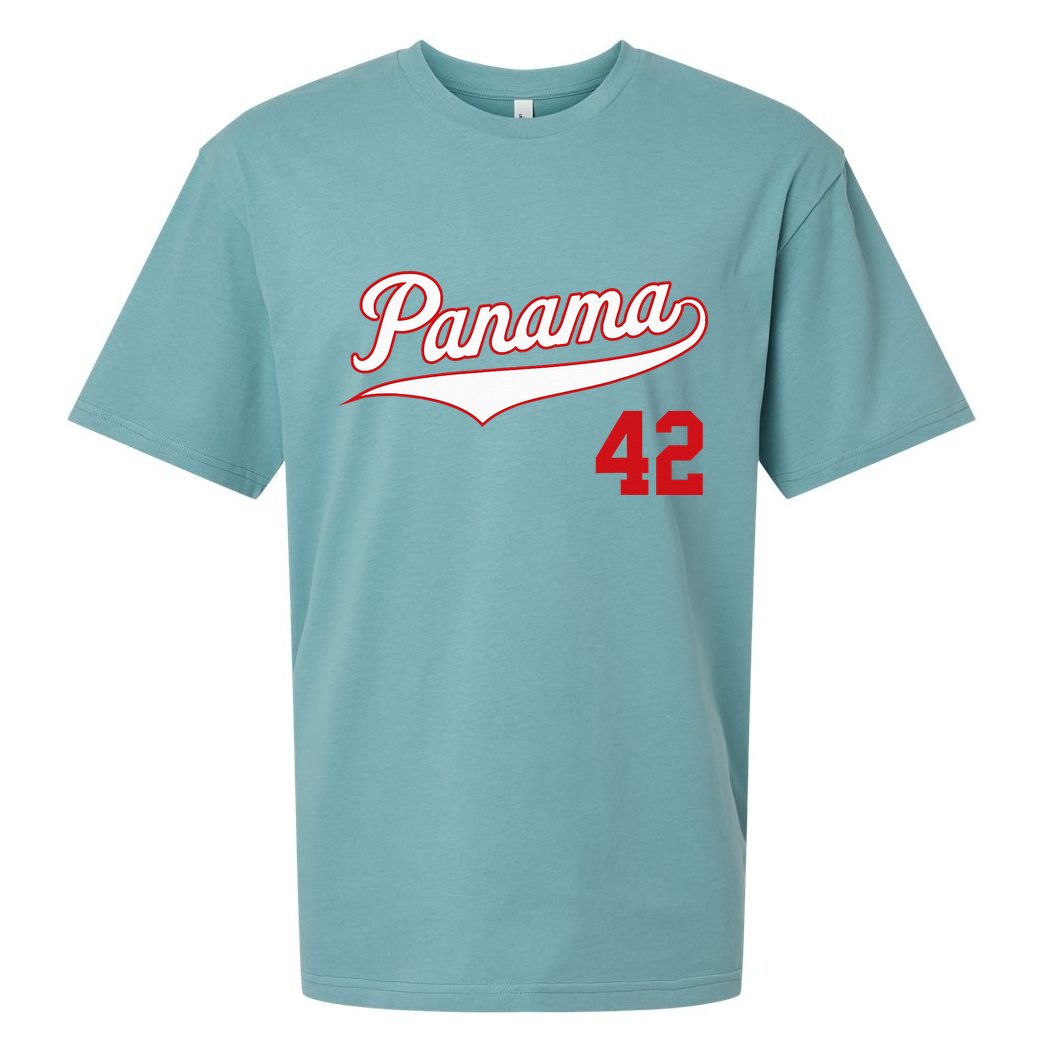 Retro Panama Baseball Soccer Futbol Beisbol 42 Sueded Cloud Jersey T-Shirt