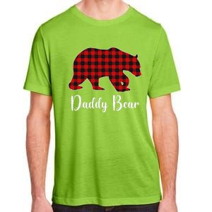 Red Plaid Bear Christmas Pajama Daddy Matching Family Dad Adult ChromaSoft Performance T-Shirt