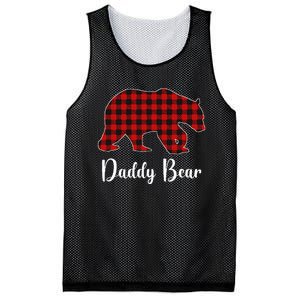 Red Plaid Bear Christmas Pajama Daddy Matching Family Dad Mesh Reversible Basketball Jersey Tank