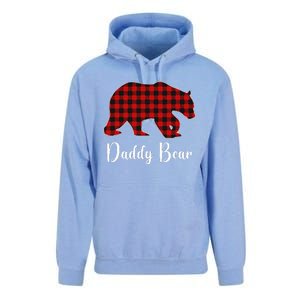 Red Plaid Bear Christmas Pajama Daddy Matching Family Dad Unisex Surf Hoodie