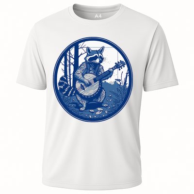 Raccoon Playing Banjo Vintage Cottagecore Performance Shirt