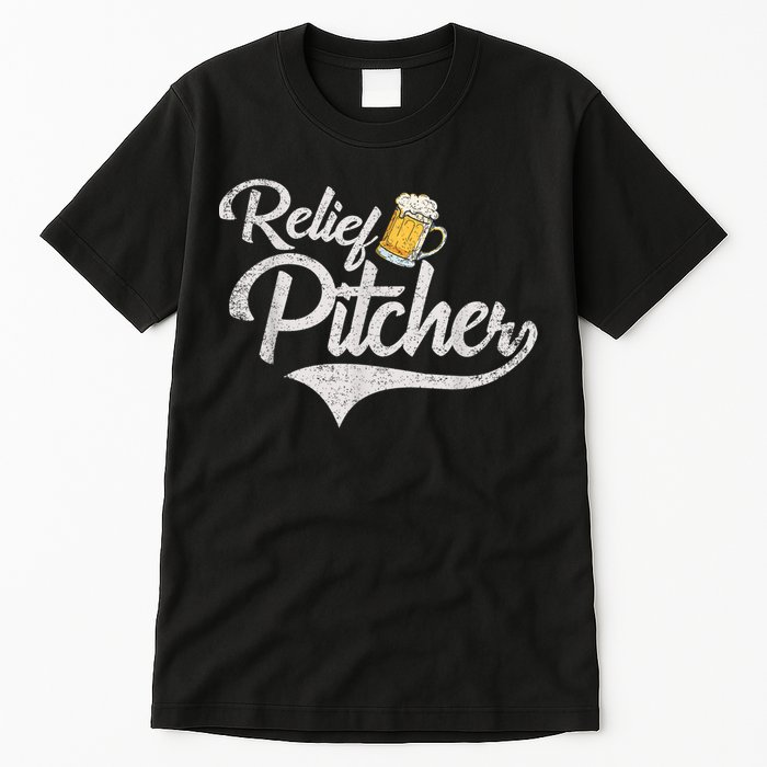 Relief Pitcher Beer And Baseball Funny Tall T-Shirt