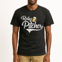 Relief Pitcher Beer And Baseball Funny Tall T-Shirt