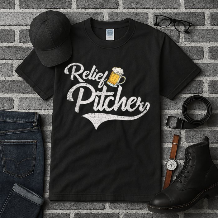 Relief Pitcher Beer And Baseball Funny Tall T-Shirt