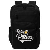 Relief Pitcher Beer And Baseball Funny Impact Tech Backpack