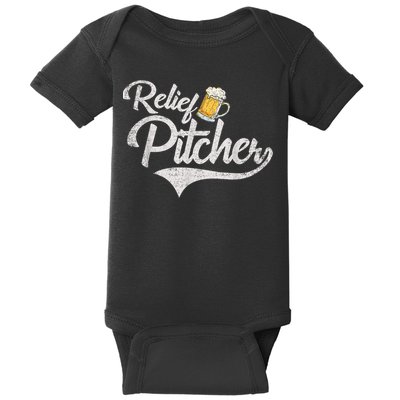 Relief Pitcher Beer And Baseball Funny Baby Bodysuit