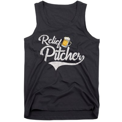 Relief Pitcher Beer And Baseball Funny Tank Top