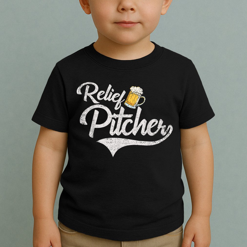 Relief Pitcher Beer And Baseball Funny Toddler T-Shirt