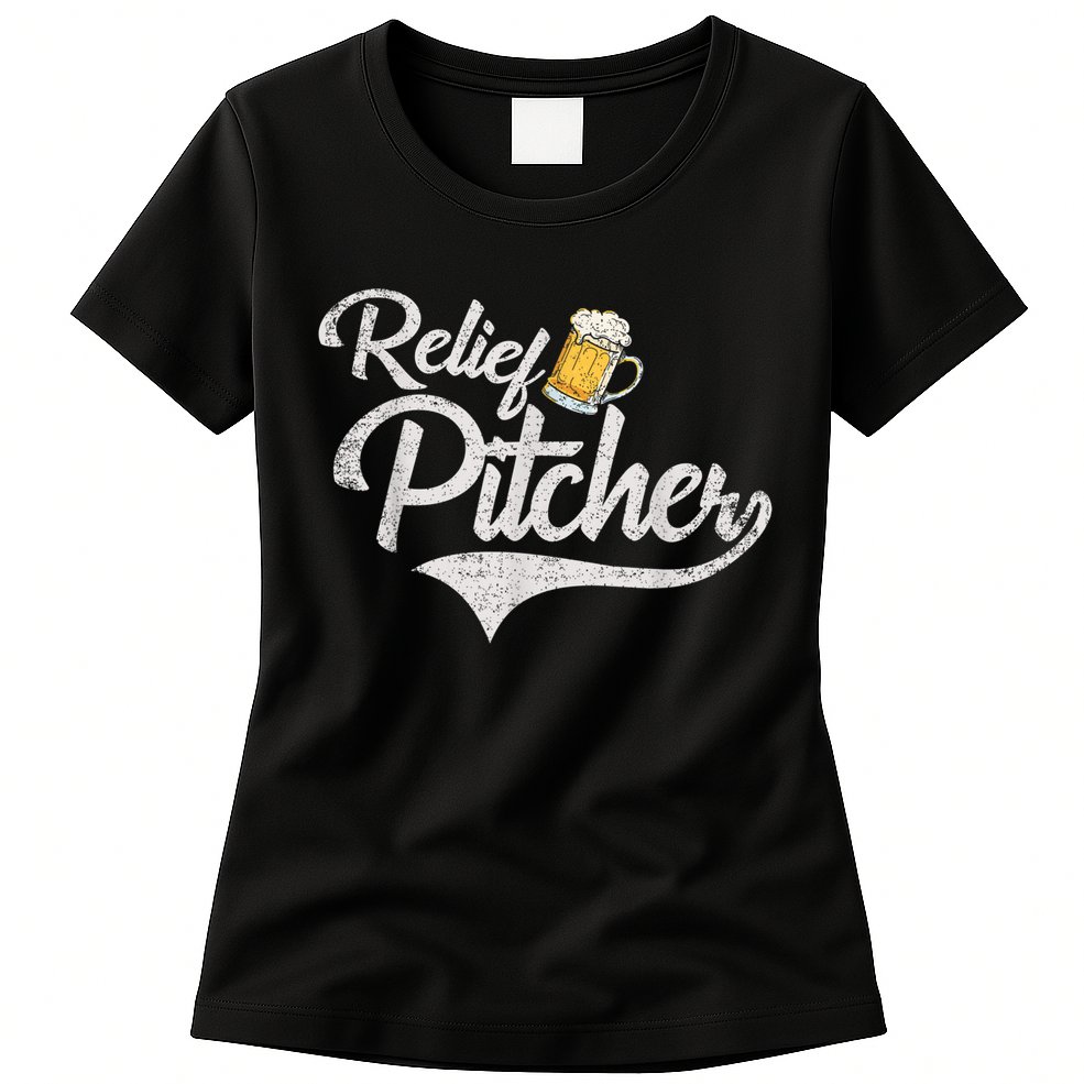 Relief Pitcher Beer And Baseball Funny Womens T-Shirt