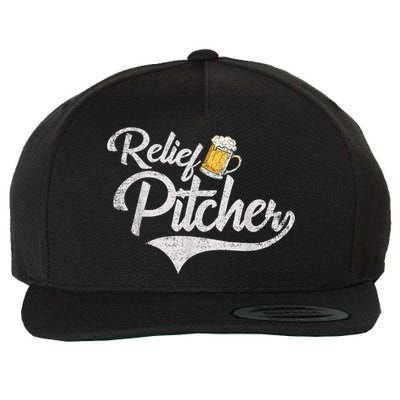 Relief Pitcher Beer And Baseball Funny Wool Snapback Cap