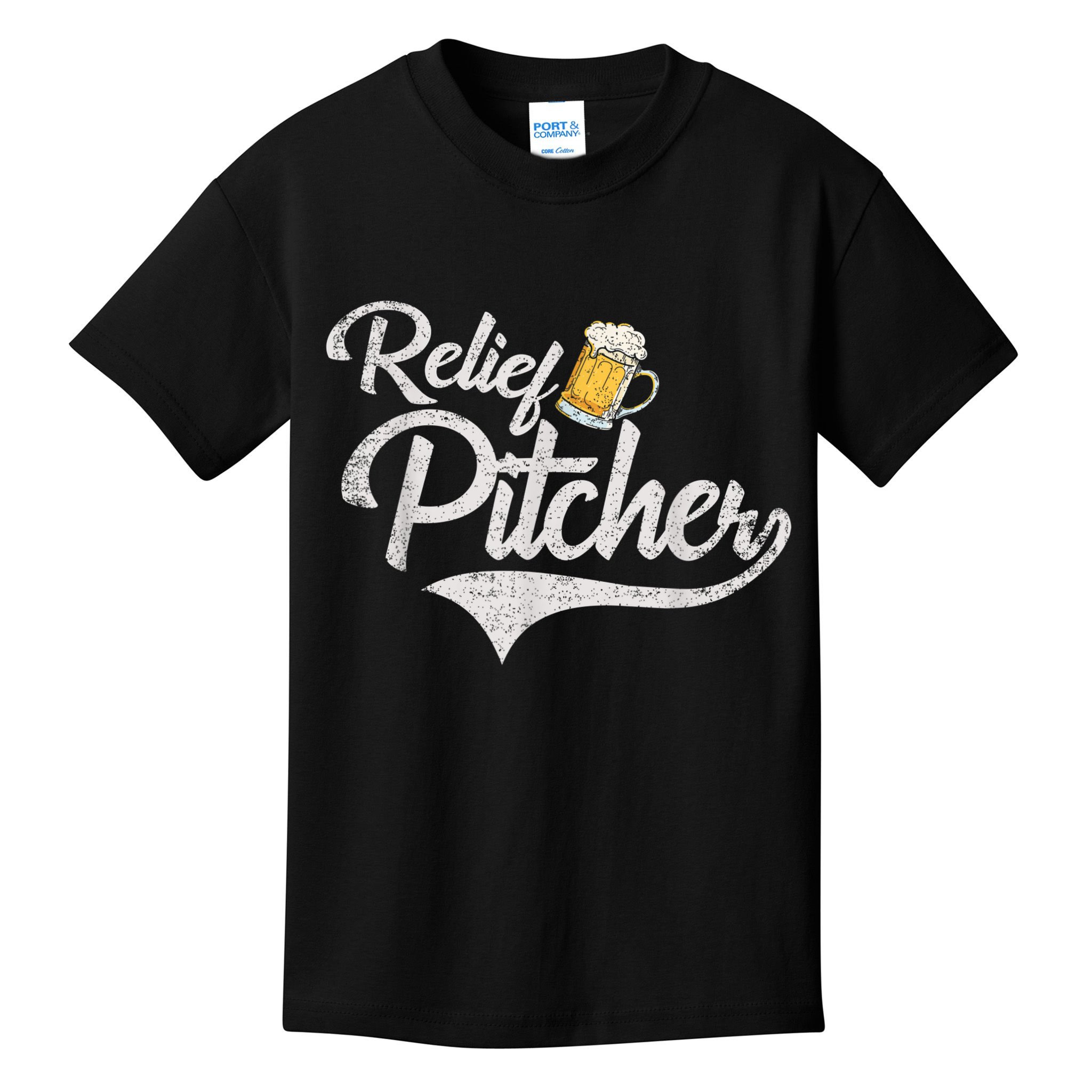 Relief Pitcher Beer And Baseball Funny Kids T-Shirt