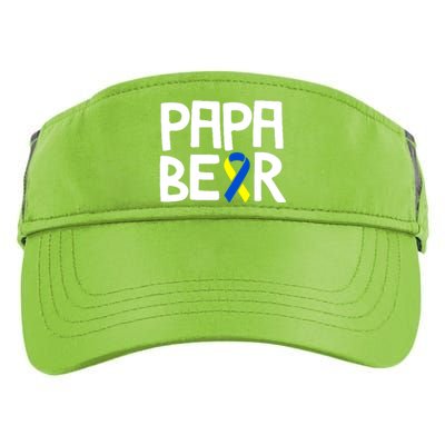 Ribbon Papa Bear Down Syndrome Awareness T21 Day Gift Adult Drive Performance Visor