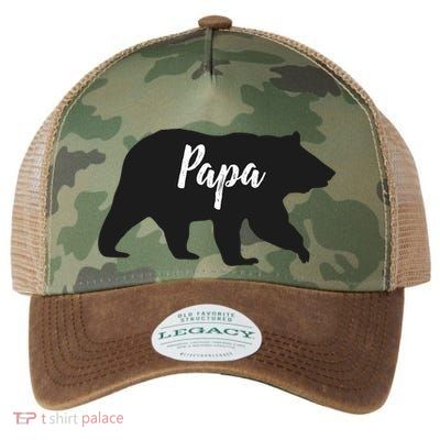 Rustic Papa Bear Funny Gift Legacy Tie Dye Trucker Hat