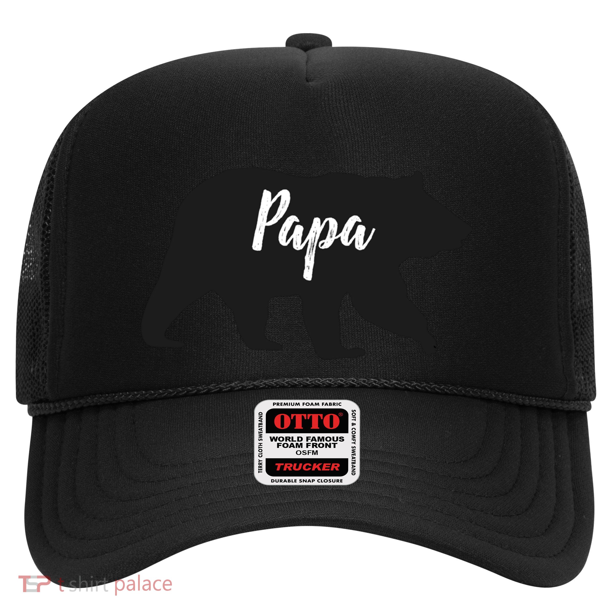 Rustic Papa Bear Funny Gift Trucker Hat