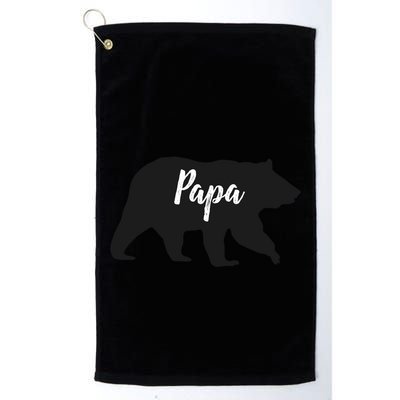 Rustic Papa Bear Funny Gift Golf Towel