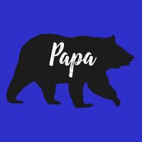 Rustic Papa Bear Funny Gift Button