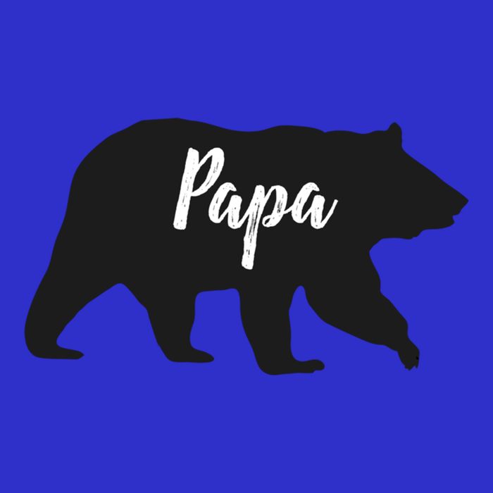 Rustic Papa Bear Funny Gift Button