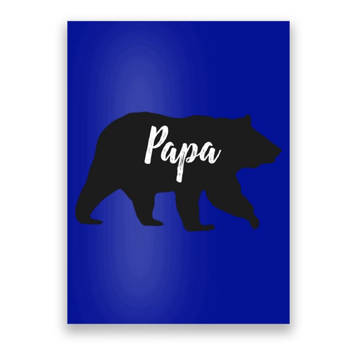 Rustic Papa Bear Funny Gift Poster