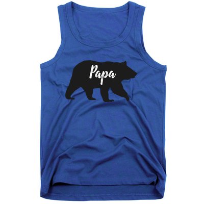 Rustic Papa Bear Funny Gift Tank Top