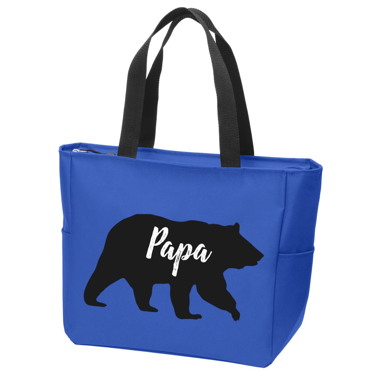 Rustic Papa Bear Funny Gift Zip Tote Bag