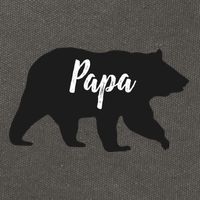 Rustic Papa Bear Funny Gift Cotton Canvas Backpack