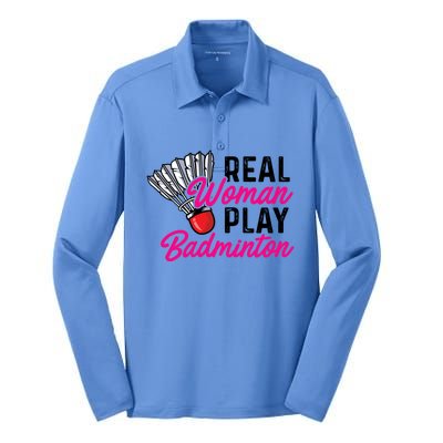 Real Play Badminton Badminton Player Shuttlecock Sport Great Gift Silk Touch Performance Long Sleeve Polo