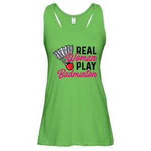 Real Play Badminton Badminton Player Shuttlecock Sport Great Gift Ladies Essential Flowy Tank