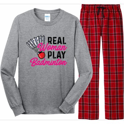 Real Play Badminton Badminton Player Shuttlecock Sport Great Gift Long Sleeve Pajama Set