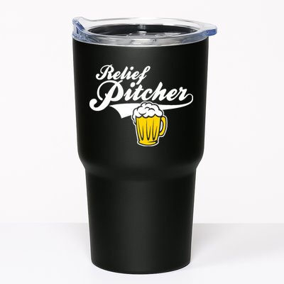 Relief Pitcher Beer And Baseball Tumbler