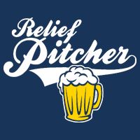 Relief Pitcher Beer And Baseball 7 Panel Mesh Trucker Snapback Hat