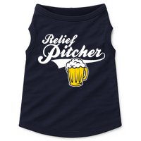 Relief Pitcher Beer And Baseball Doggie Tank