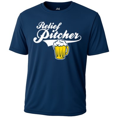 Relief Pitcher Beer And Baseball Cooling Performance Crew T-Shirt