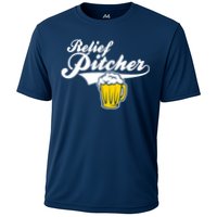 Relief Pitcher Beer And Baseball Cooling Performance Crew T-Shirt