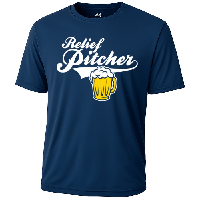 Relief Pitcher Beer And Baseball Cooling Performance Crew T-Shirt