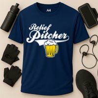 Relief Pitcher Beer And Baseball Cooling Performance Crew T-Shirt